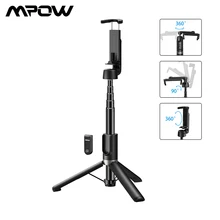 Mpow Bluetooth Selfie Stick trípode plegable Mini trípode extensible Monopod 360 ° rotación del teléfono trípode de Control remoto para el teléfono