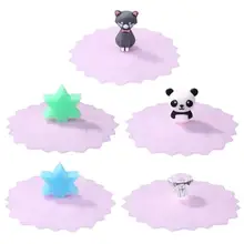 Герметичная розовая силиконовая крышка для чашки противоскользящая крышка защита от пыли многоразовая термостойкая прозрачная кухонная посуда для напитков