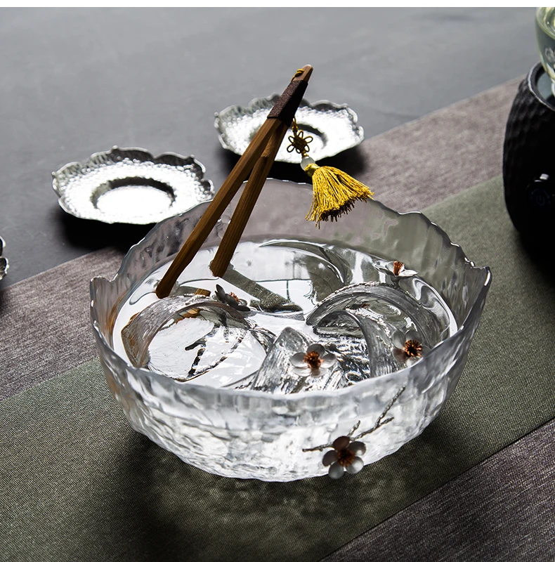 Жаростойкое прозрачное стекло Gaiwan чайный набор кунг-фу китайский креативный оловянный цветок сливы чайная посуда украшения для дома рукодельные