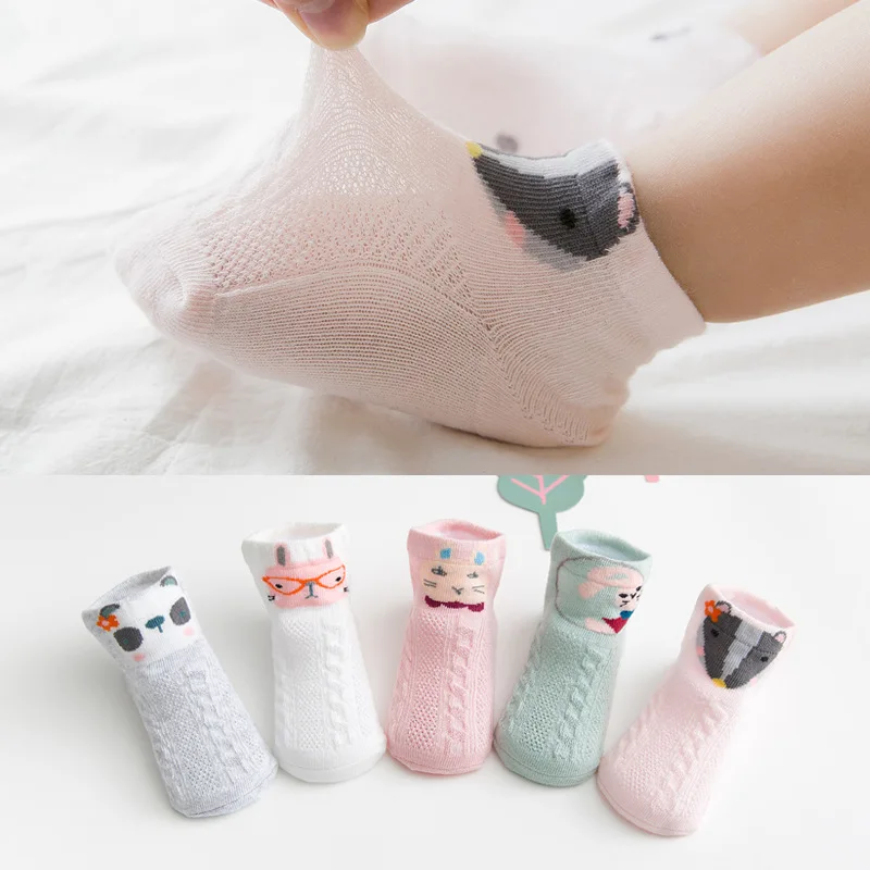 

Summer New Style Children mian wang yan Anti-mosquito Breathable No-show Socks Cute Cartoon Stereo Baby Socks Manufacturers Whol