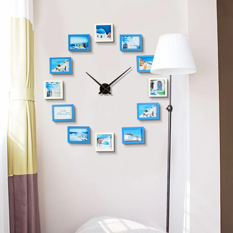 Фото рамочные настенные часы Новые DIY современный дизайн искусство картина кварцевые часы гостиная домашний декор офис Horloge - Цвет: F(100x100cm)