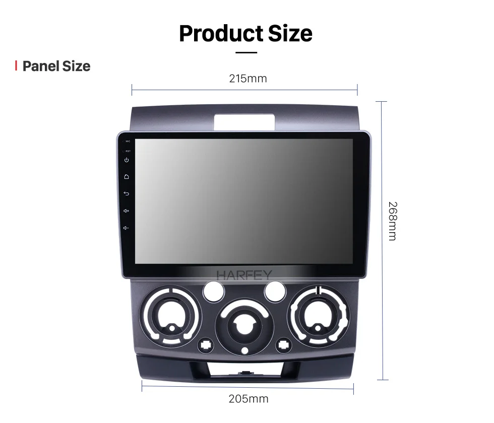 Clearance Harfey Car Multimedia Player 9" Android 8.1 GPS Radio for 2006-2010 Ford Everest/Ranger Mazda BT-50 Stereo support Carplay TPMS 14