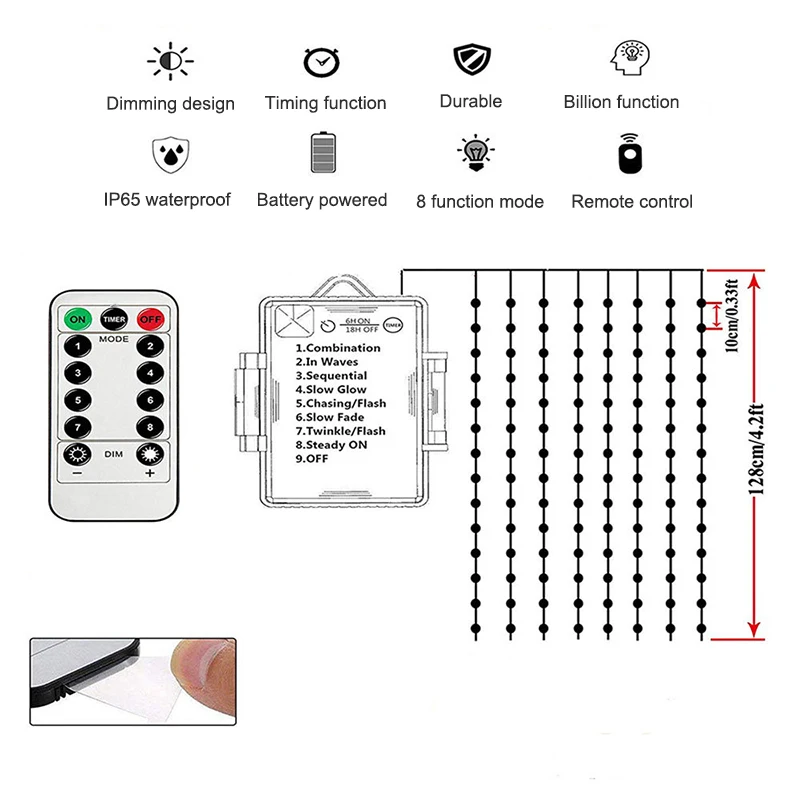 Солнечные панели зонтик светильник гирлянда Рождественский наружное украшение