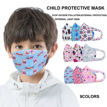

1pc Fast delivery Pattern Child Face Masks For Girl Boy Kids Washable Reusable PM2.5 Cotton Mouth Masks Anti Dust Earloop Mask