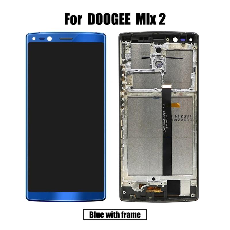 Для DOOGEE Mix 2 lcd и сенсорный экран дигитайзер с рамкой дисплей экран Модуль Ремонт Замена аксессуары Mix2 - Цвет: Blue with frame