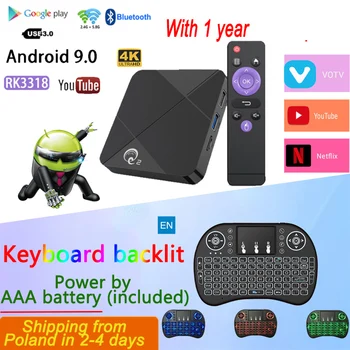 

Q2 4k tv box andriod 9.0 android lifetime iptv 64GB WiFi for tv box only no channels included Netflix Youtube Smart TV box