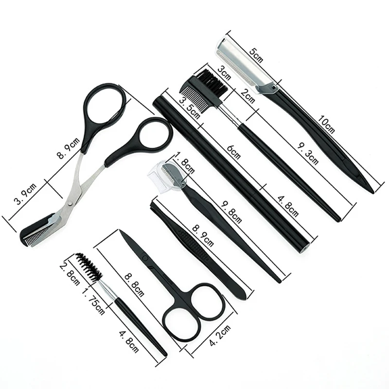 4pcs 8pcs Eyebrow Trimmer Kit Brow Scissors Eyebrow Comb Razor Tweezers for Face Eyelash Brush Grooming Shaping Set Beauty Tools eyebrow trimmer set eyebrow trimmer eyebrow razor set eyebrow razor eyebrow scissors eyebrow tweezers set tweezers set eyelash comb eyebrow brush eyebrow pen sharpening set
