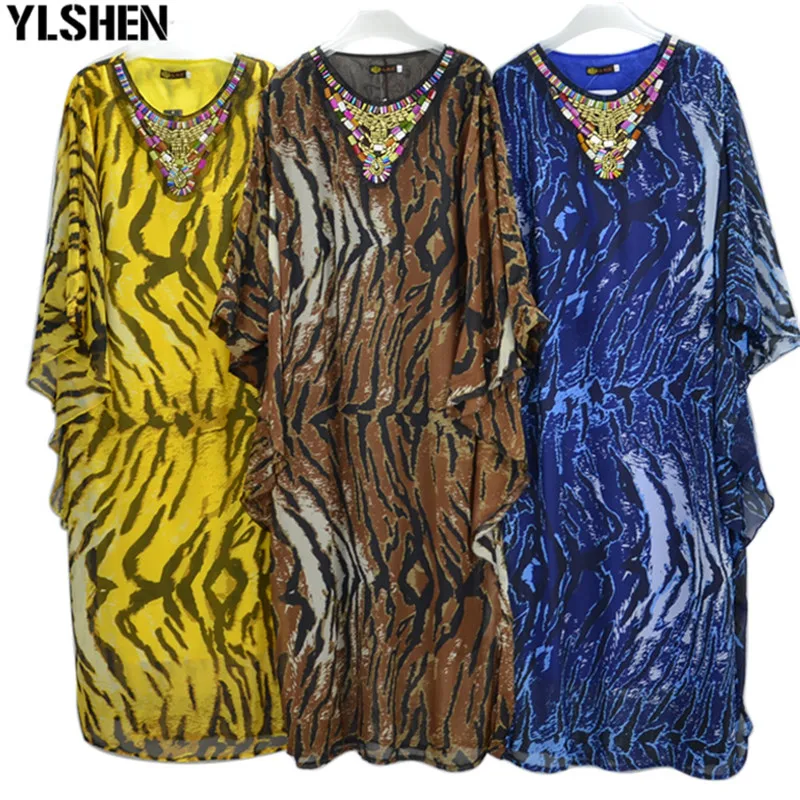 

2021 Print African Dresses for Women Dashiki Plus Size Muslim Maxi Dress Party Boubou Robe Africaine Femme Clothes African Dress