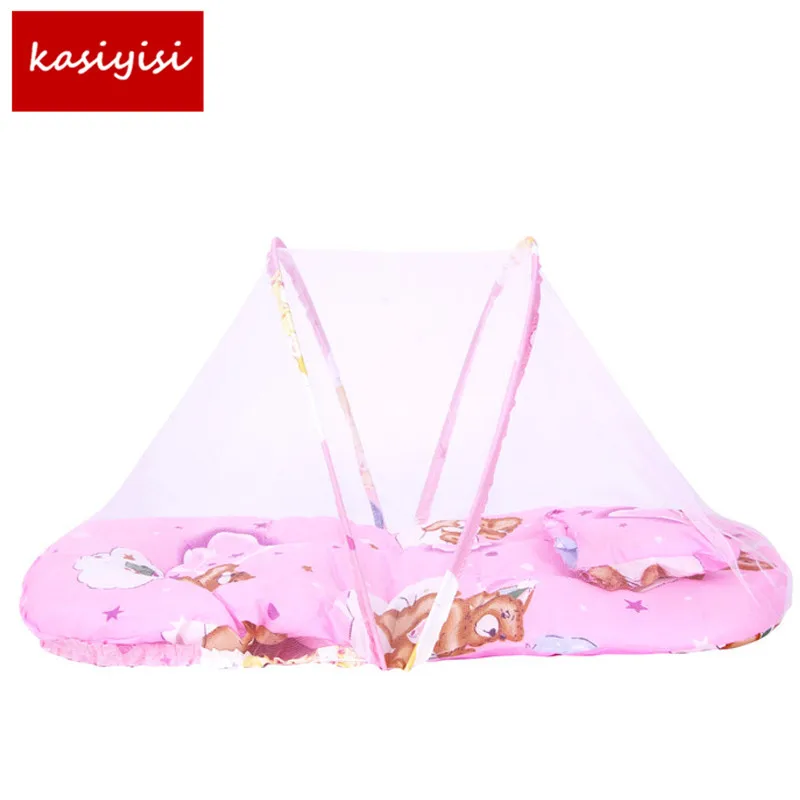 Baby Bed Nets Folding Mosquito Infants Young Children Sleeping Pad Pillow Bedspread Net Cartoon Cotton | Мать и ребенок