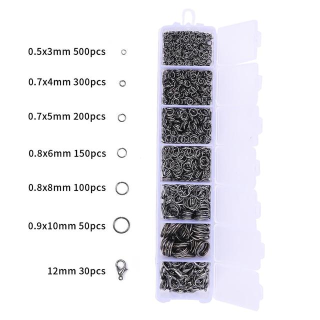 Findings Tools Set 3-10mm Open Jump Rings Split Rings & Lobster Clasp For DIY Jewelry Making Supplies Kit