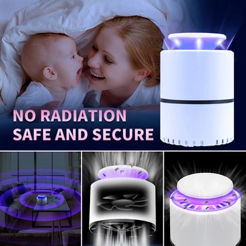 

Mosquito Repellent Light Electric Bug Zapper Light Bulb LED Insect Trap Lamp USB Anti Mosquito Killer Lamp LED Fly Killer Light