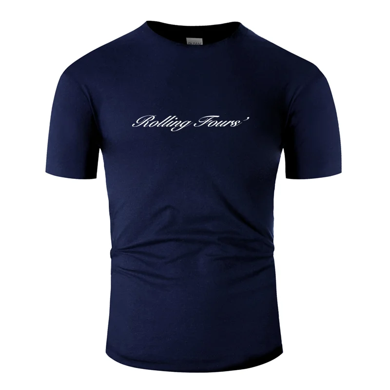 Men-Navy Blue Забавная Удобная Необычная футболка rolling fours для мужчин, новинка, Мужская футболка с круглым воротником и коротким рукавом, топы в стиле хип-хоп - Цвет: Men-Navy Blue