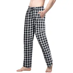 Хорошая летняя Клетчатая Пижама для сна, мужская пижама, простые брюки для пижамы, мужские брюки больших размеров, мужские клетчатые штаны