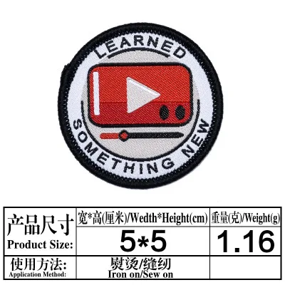 Cartoon round Boy Scout embroidered logo customized children's clothing accessories back glue patch Clothes Cute Patchs for DIY 