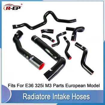 

R-EP Radiatore Intake Hoses Durite Silicone Tube Fits For BMW E36 325i M3 Parts European Model Intercooler Induction Black 9pcs