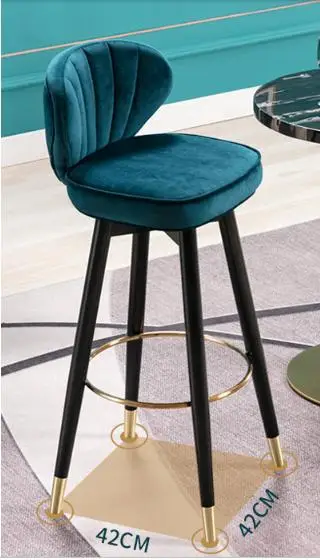Скандинавский светильник, роскошный барный стул из твердой древесины, вращающийся Американский высокий стул, модный барный стул, современный минималистичный высокий стул с спинкой