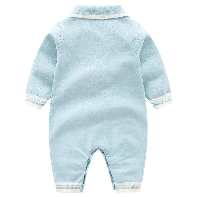 Baby Boys' Knit Rompers Newborn Baby Clothes Long Sleeve Knitted Warm Kid's Autumn Clothing Knitting Rompers 0-24m Cute Overalls infant romper