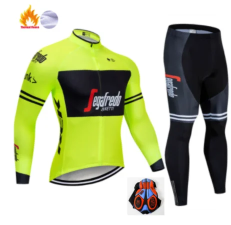 Черно-белый трекинговый велосипед с длинными рукавами, одежда из теплого флиса, Ropa Roupa Invierno, одежда для MTB велосипеда, зимняя одежда для велоспорта - Цвет: 9