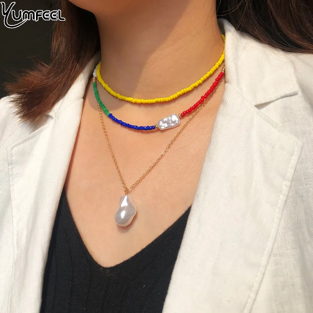 Новинка 2020 модное ожерелье Yumfeel ручной работы стеклянные подвески и ожерелья |