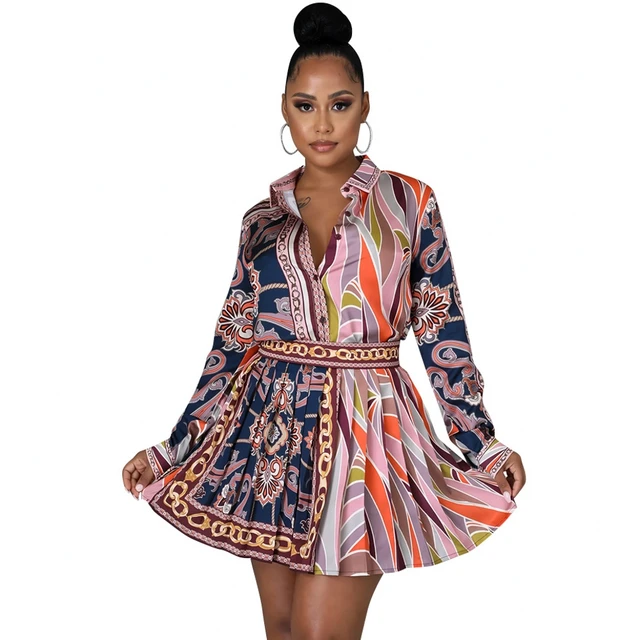 Efe 2 Piece Set African Chiffon Dress - Image 2