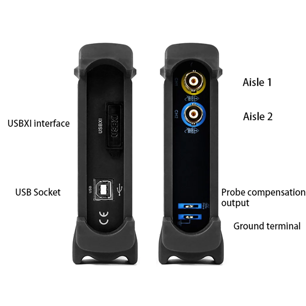 HANTEK6022BE портативный ноутбук ПК USB цифровой осциллограф 2 канала 20 МГц Портативный осциллограф