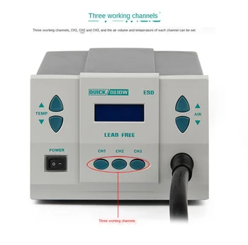 

861DW hot air gun desoldering station digital display lead-free temperature control hot air desoldering station 1000W