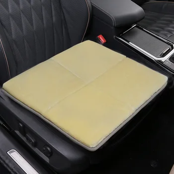 

Fur Seat Cover Car Seat Cushion Winter Artificial Fur Quality Protector Mat Pad 17.7inch Automobiles Seat Covers Universal Size