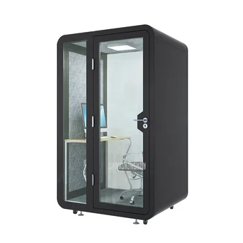 

1.35*2.3m Mobile Conference Office Soundproof Telephone Booth Movable Live Video Room Musical Instruments Training Room