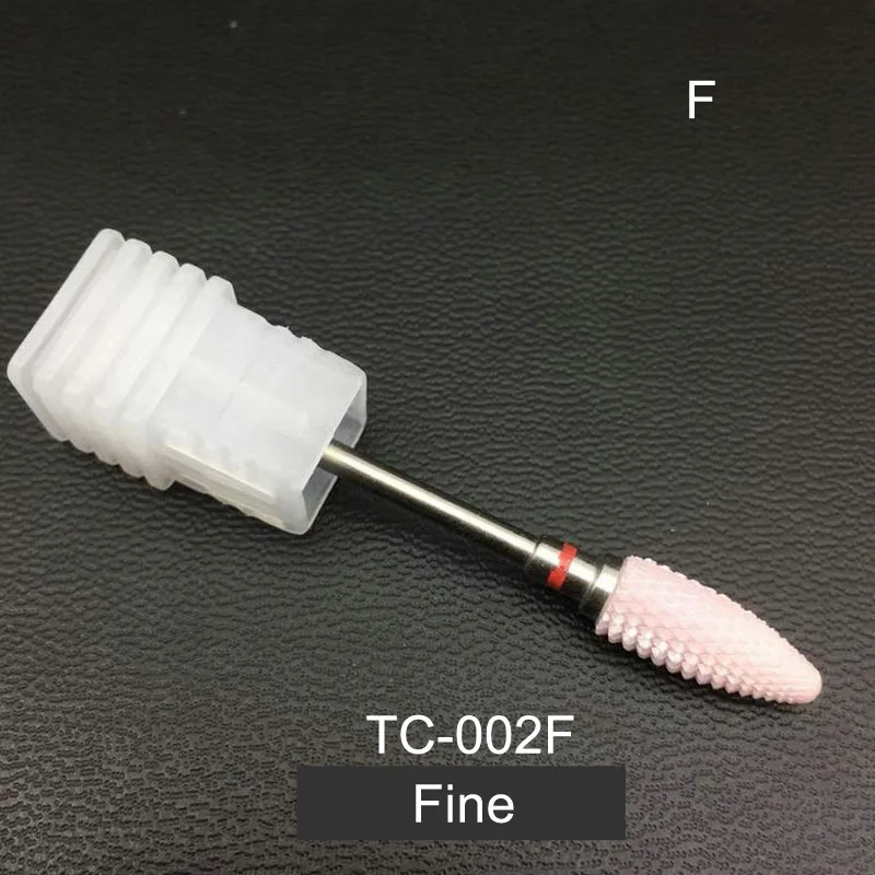RIKONKA керамический сверло для ногтей 3/3" фреза для маникюра, педикюра, набор, электрическая дрель для ногтей, аксессуары, пилки для ногтей - Цвет: TC-002F