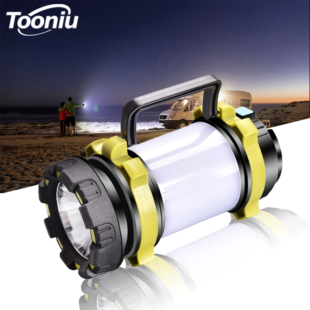 

Powerful LED Spotlight USB Rechargeable Portable Flashlight Super Bright Searchlight Camping Lantern Light Waterproof Torch