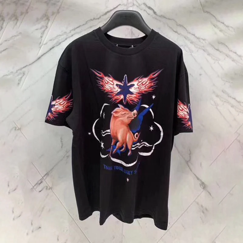 VIVAMB MB BURLON футболка Wings Футболка 102412 хлопок NON-ELASTIC больше размера XXS-L