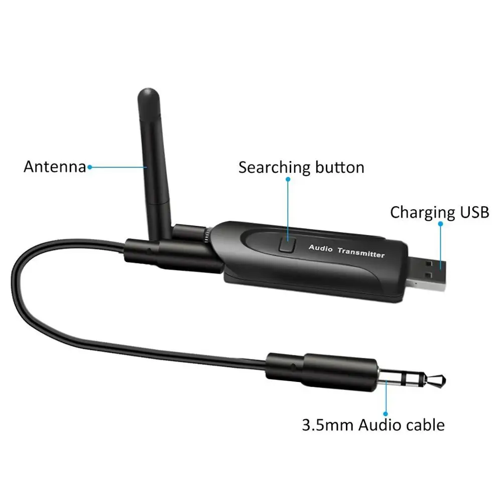 Wireless Bluetooth 4 1 Transmitter Audio Dongle Headphones Adapter 3 5mm Jack For Bluetooth Speaker Earphone Car Kit MP3 TV box