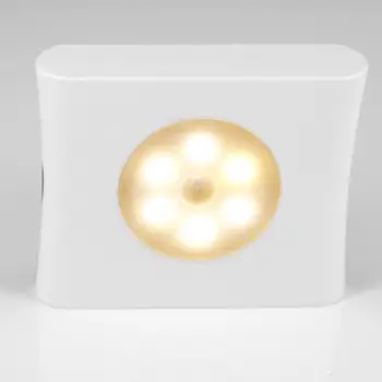 

6LEDs Wireless Motion Sensor Induction Lamp for Stairs Closet Cabinet Square Night Light