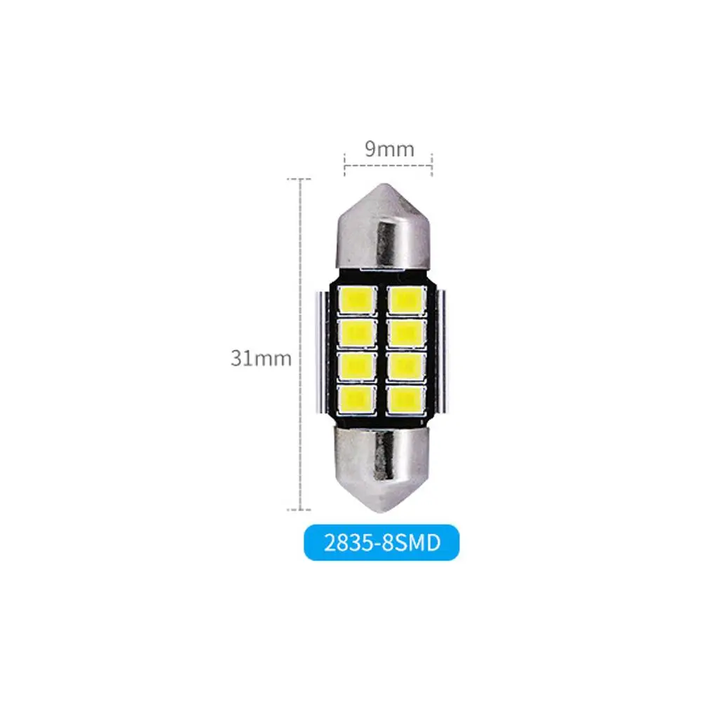Автомобильный светодиодный светильник 8SMD 31 мм 36 мм/39 мм/41 мм 2835 C5W DC 12V авто лампа Подсветка салона