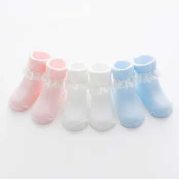 

2019 Baby Girl Boy Socks 3 Pairs/Lot New Born Baby Cute cartoon socks solid 0-3 Years kids Newborn Anti Slip Cotton Socks