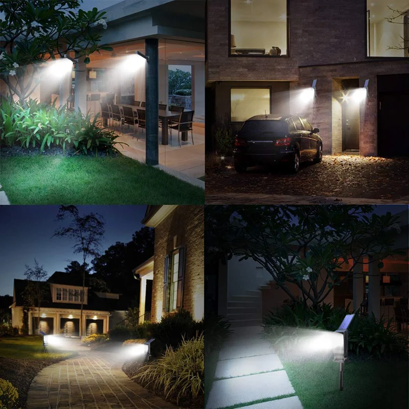 Solar Landscape Spotlight 11 Led Bulbs Waterproof Solar Wall Light Solar Lights Outdoor Auto on Off for Patio Pool Yard Driveway