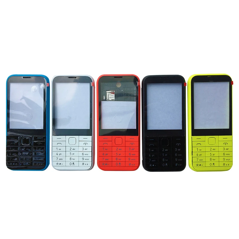 ZUGZUC New Plastic Full Housing For Nokia 225 Full Complete Mobile Phone Housing Cover Case+ Keypad+Logo