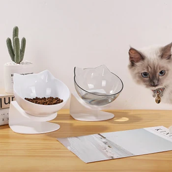 

Non-slip Single Cat Bowl with Stand Pet Raised Food And Water Bowl Dogs Bowl Feeders Protect The Cervical Spine Pets Supplies
