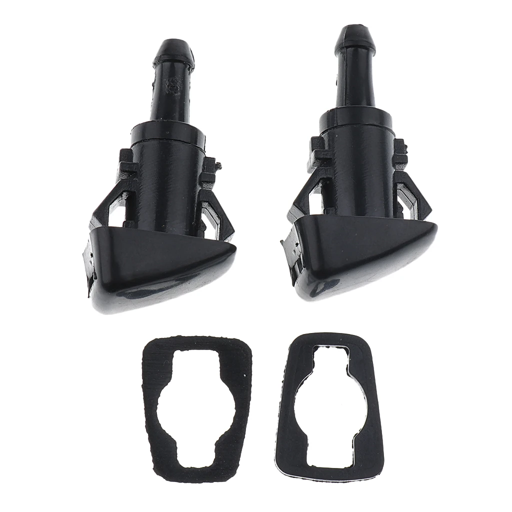 2 Pieces Black Wiper Water Spray Jet Washer Nozzle for Chrysler 300C