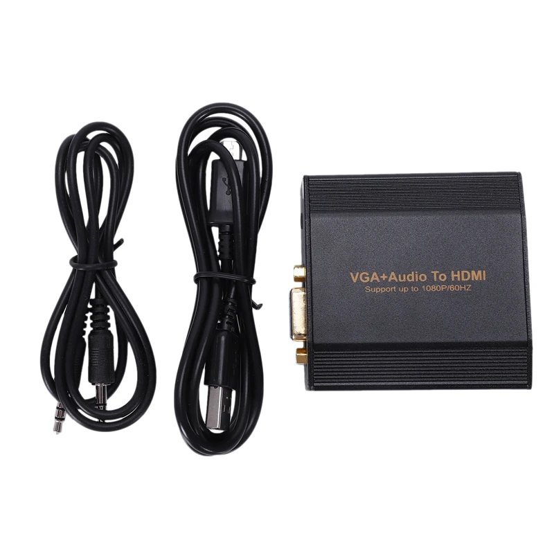 Мини VGA к HDMI конвертер с аудио VGA2HDMI 1080P адаптер для проектора ПК ноутбука