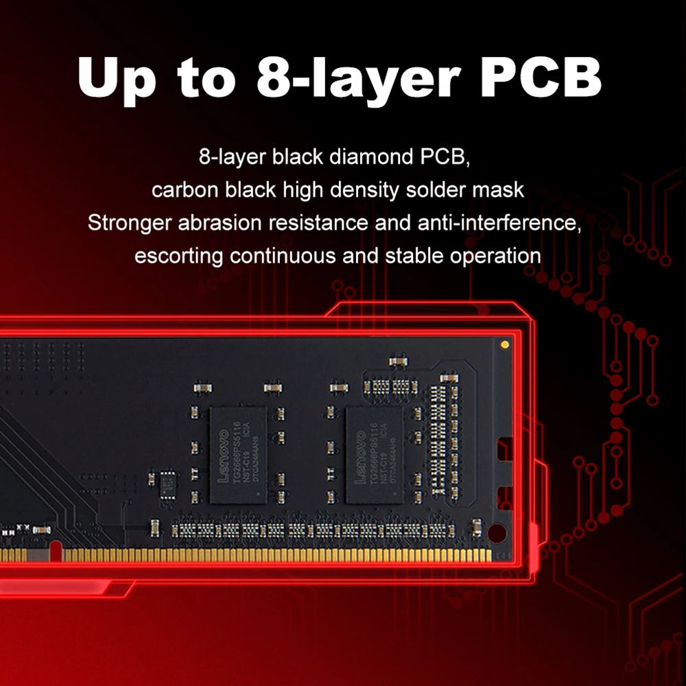 Оперативная память Lenovo ddr4 8 ГБ 16 2666 МГц Тип интерфейса 288pin 1 2 в для ПК|Оперативная