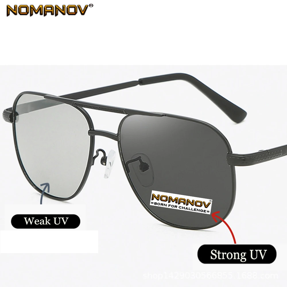 

Pilot Al-mg Frame Photochromic Polarized Prescription Sunglasses Custom Made Myopia Minus Lens -1 -1.5 -2 -2.5 -3 -3.5 -4 To -6