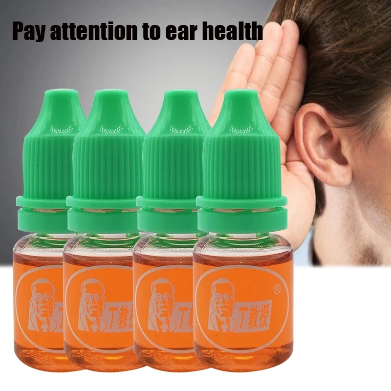 

4PCS Ear Drop Ear Wax Cleaning Solution Chinese Herbal Medicine Treatment Of Acute Chronic Otitis Media/Tinnitus/Deafness Pain