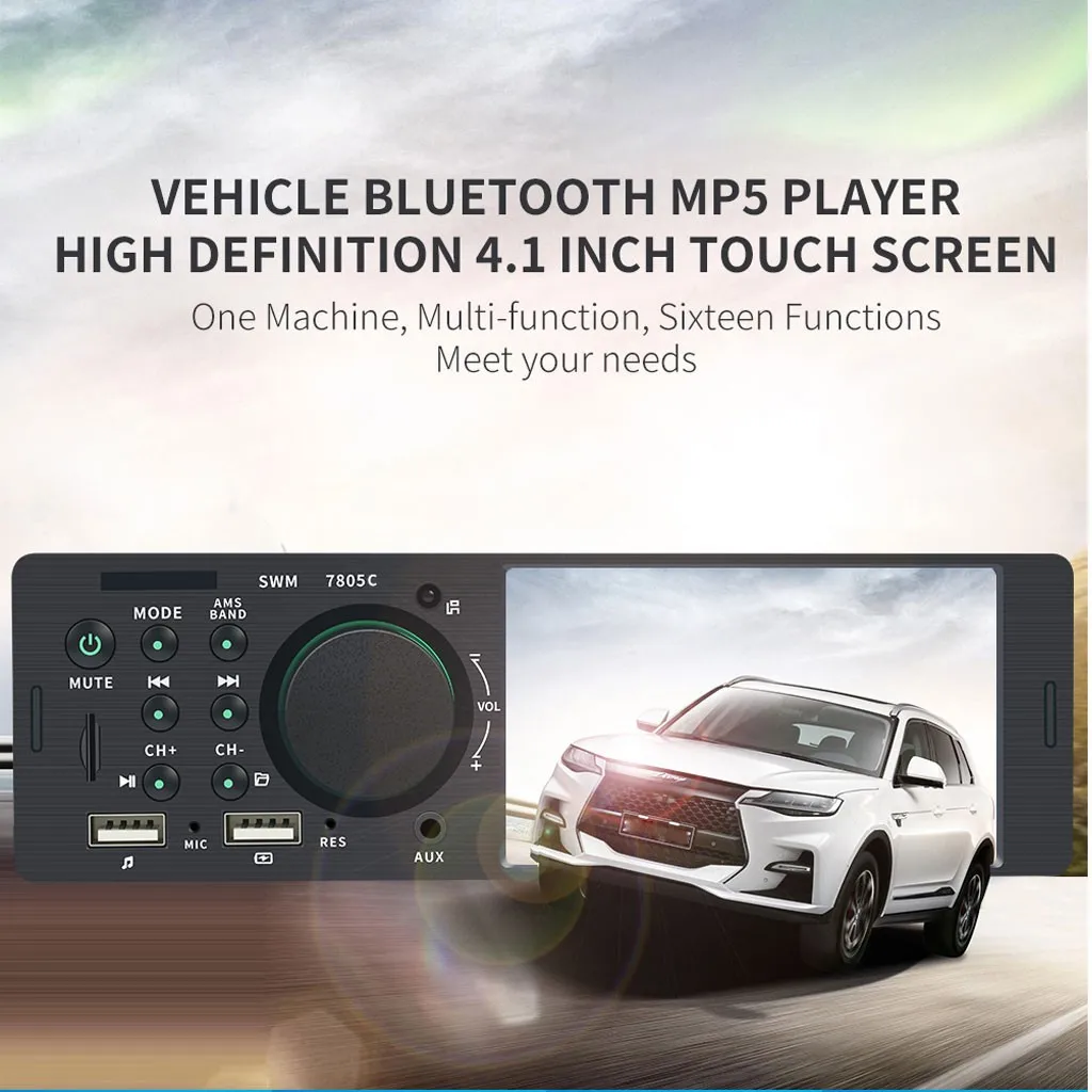 1 Din автомагнитола стерео Автомагнитола авто радио Para Coche USB Bluetooth Handsfree MP5 плеер обратное изображение автомобиля стерео 1din радио