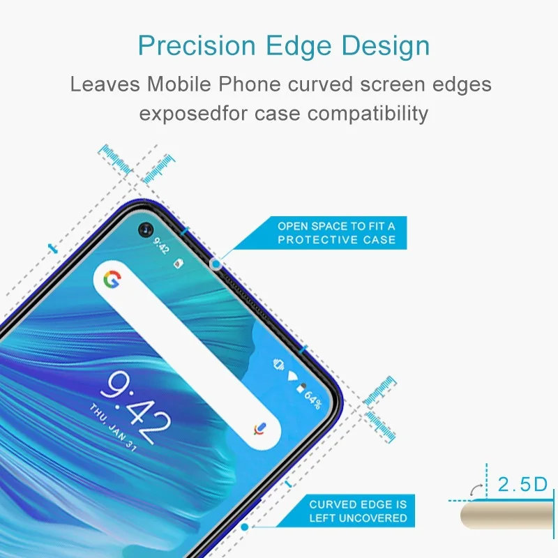 Защитное стекло для экрана UMIDIGI power 3 из закаленного стекла 9H 2.5D Защитная пленка для экрана UMIDIGI power 3 стекло