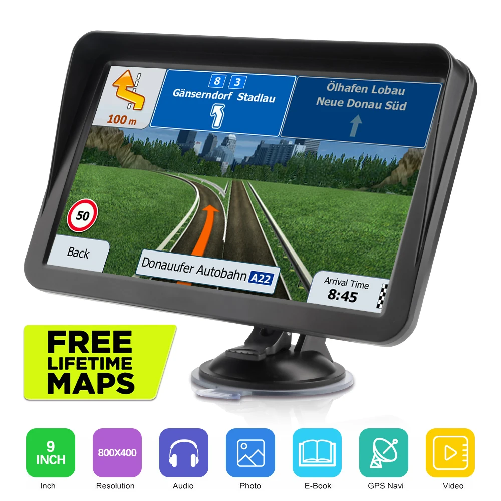 

Truck Map Touchscreen GPS Navigation for Car Capacitive screen Navigation System with Voice Guidance and Speed ​​Camera Warning