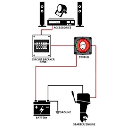 Car Auto/ Boat high current Battery Selector Isolator Disconnect Rotary Switch  power off Switch1