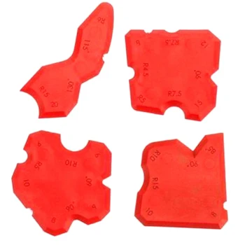 

New 4Pcs/Set Red Caulking Tool Kit Joint Sealant Silicone Grout Remover Scraper Floor Cleaner Tile Cleaner Handmade Tools