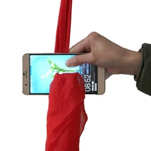 Легкий Забавный Шелковый Волшебный реквизит шарф через телефон Волшебные трюки шарф трюк игрушки для волшебников сценические магические инструменты