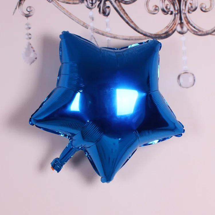 10-дюймовая шпилька "пятиконечная звезда" Алюминий пленки воздушный шар год звезда Фольга воздушный шар с годовалого возраста на день рождения украшения опт